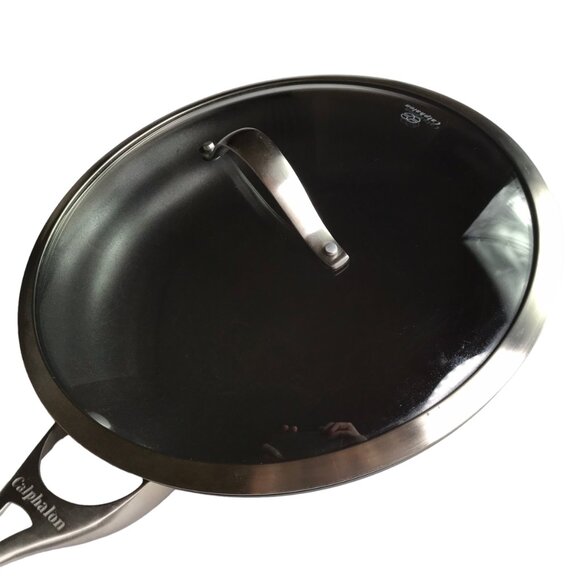 CALPHALON Large Frying Pan Skillet w/ Glass Lid Cover, 12" Diameter - Picture 11 of 12